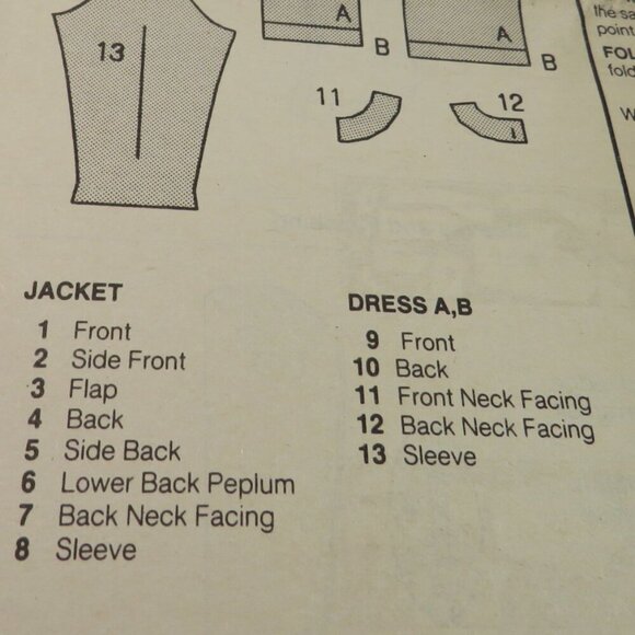 butterick 5171 sewing pattern EASY dress, jacket UNCUT - Picture 7 of 12